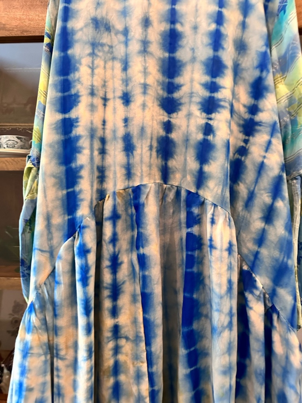 NWT Kantha Bae Evermore Kimono in Blue Tie Dye Sz 00-22/24 - Picture 5 of 9